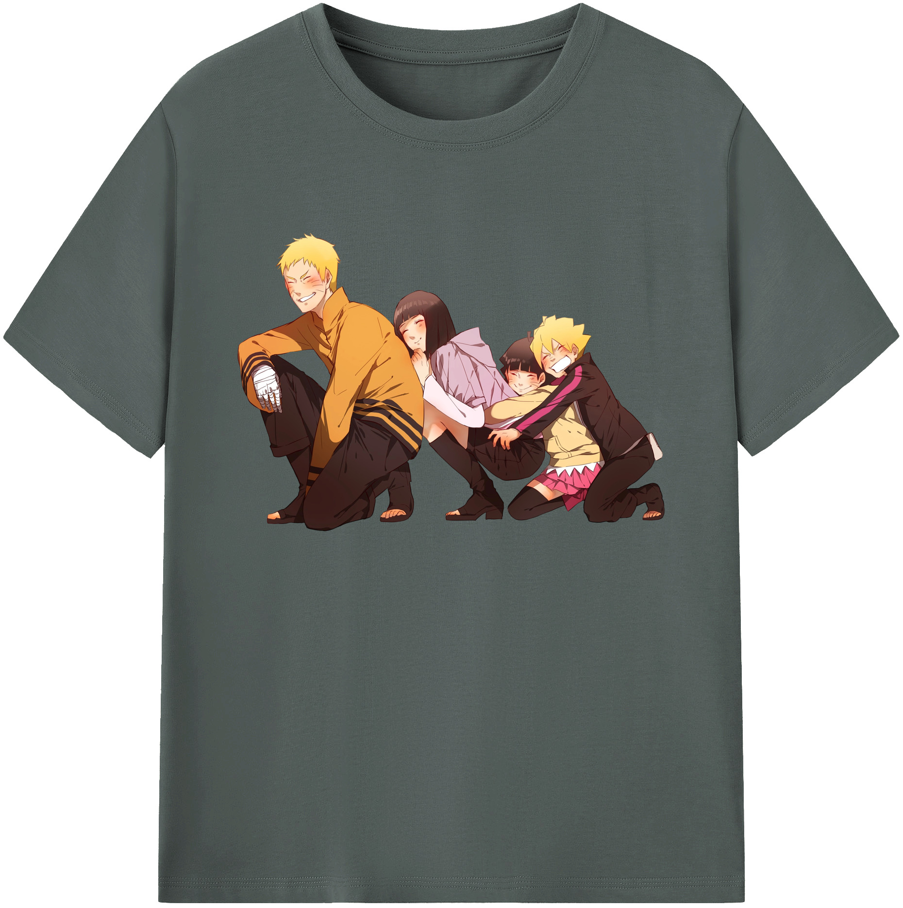 （画像用） NARUTO -ナルト- うずまき ナルト Uzumaki Naruto 綿100％ メンズ半袖Tシャツ｜肌触りやわらか＆通気性